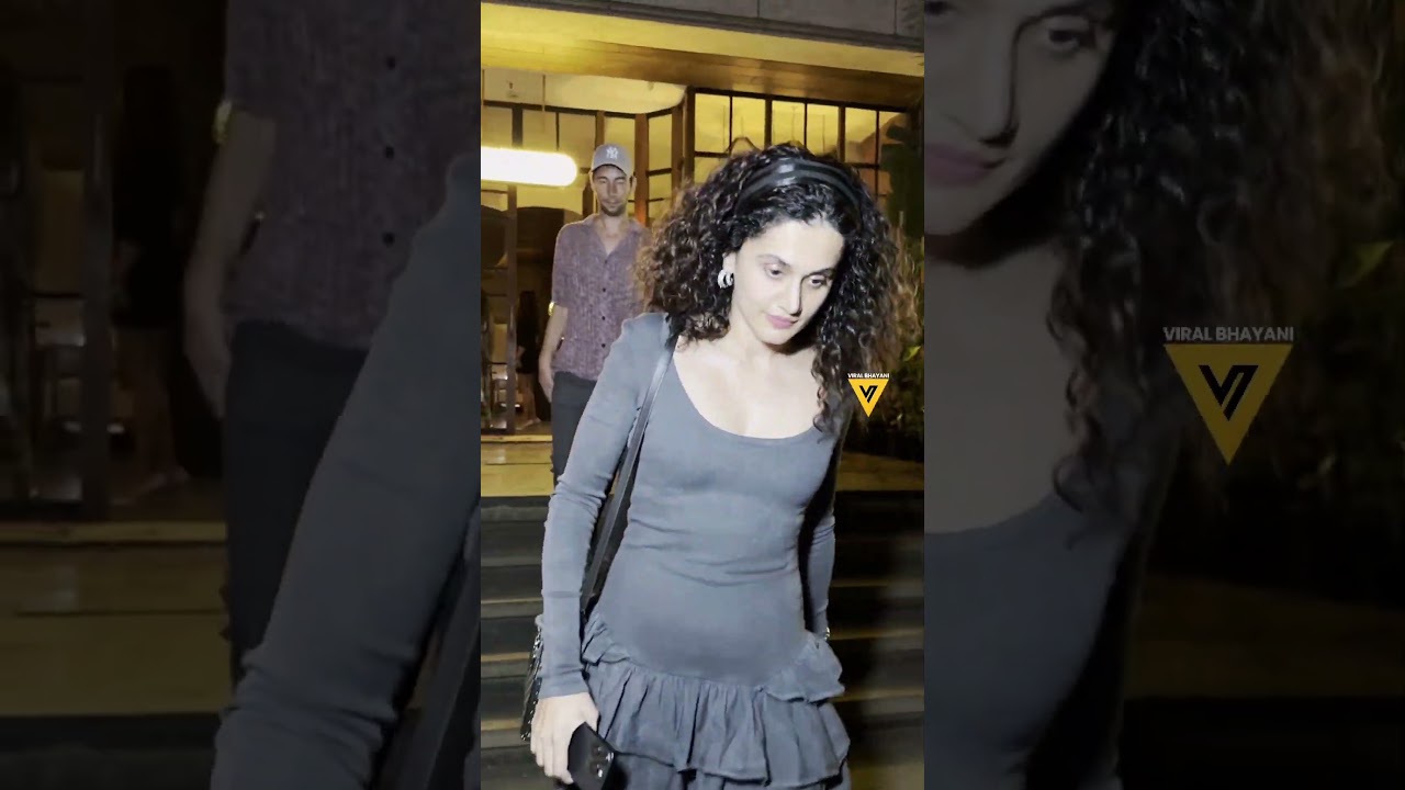 Taapsee Pannu spotted with her husband in Bandra during a casual outing.