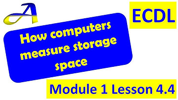 Megabytes, Gigabytes and Terabytes, Lesson 4.4 ECDL/ICDL Module 1, Computer Essentials