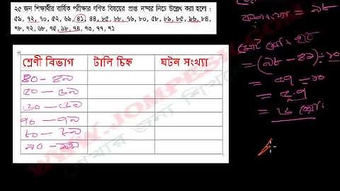 ৫ম গণিত :উপাত্ত বিন্যস্তকরণ