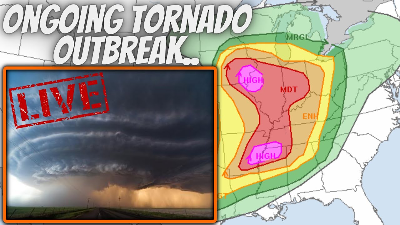 🔴BREAKING WEATHER - Tornadoes EF2+, 90+Mph Winds & Super Hail Possible ...
