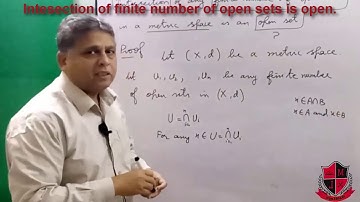 Lec_011(I+II+III), Metric Spaces, intersection of finite number of open sets is open. (Urdu/Hind)