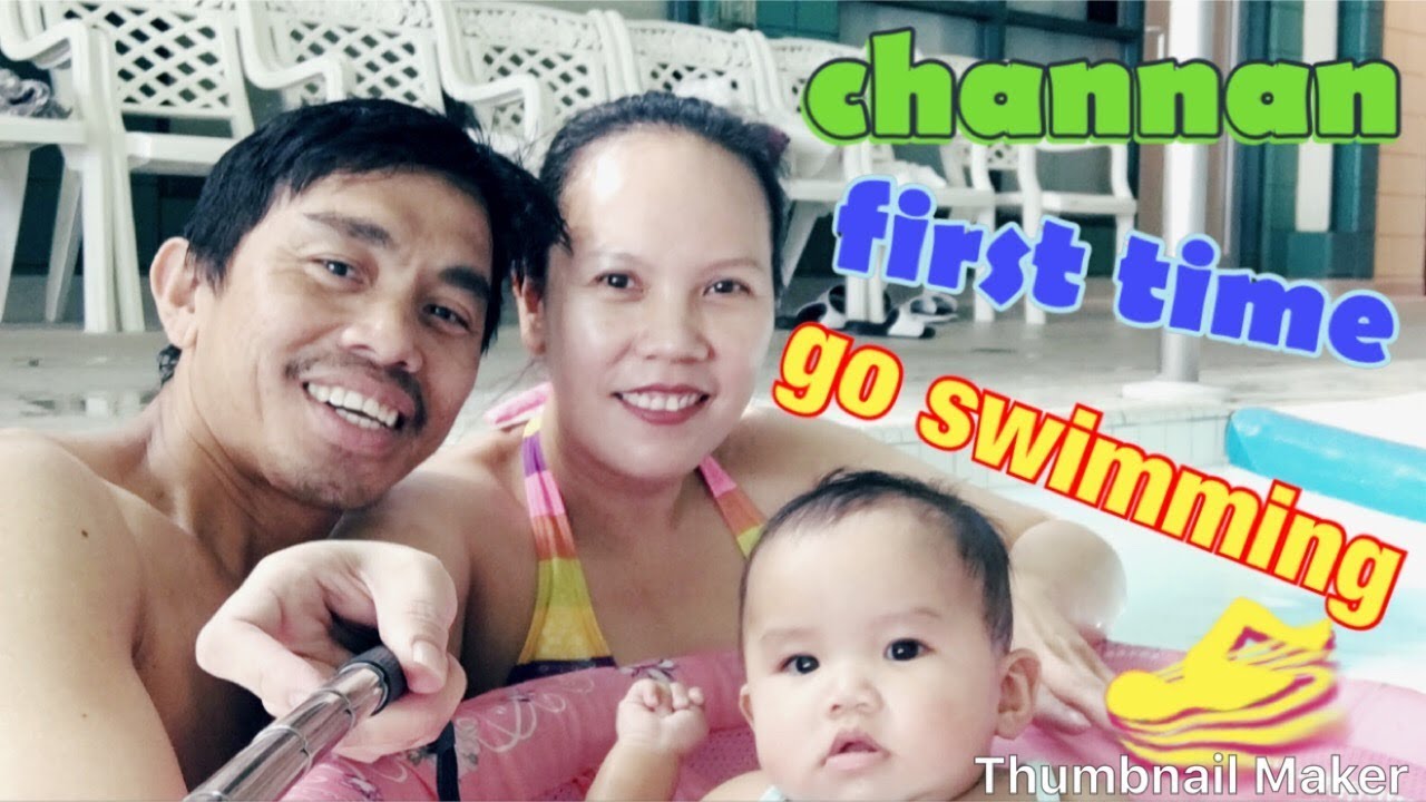 baby's first time at the pool - YouTube