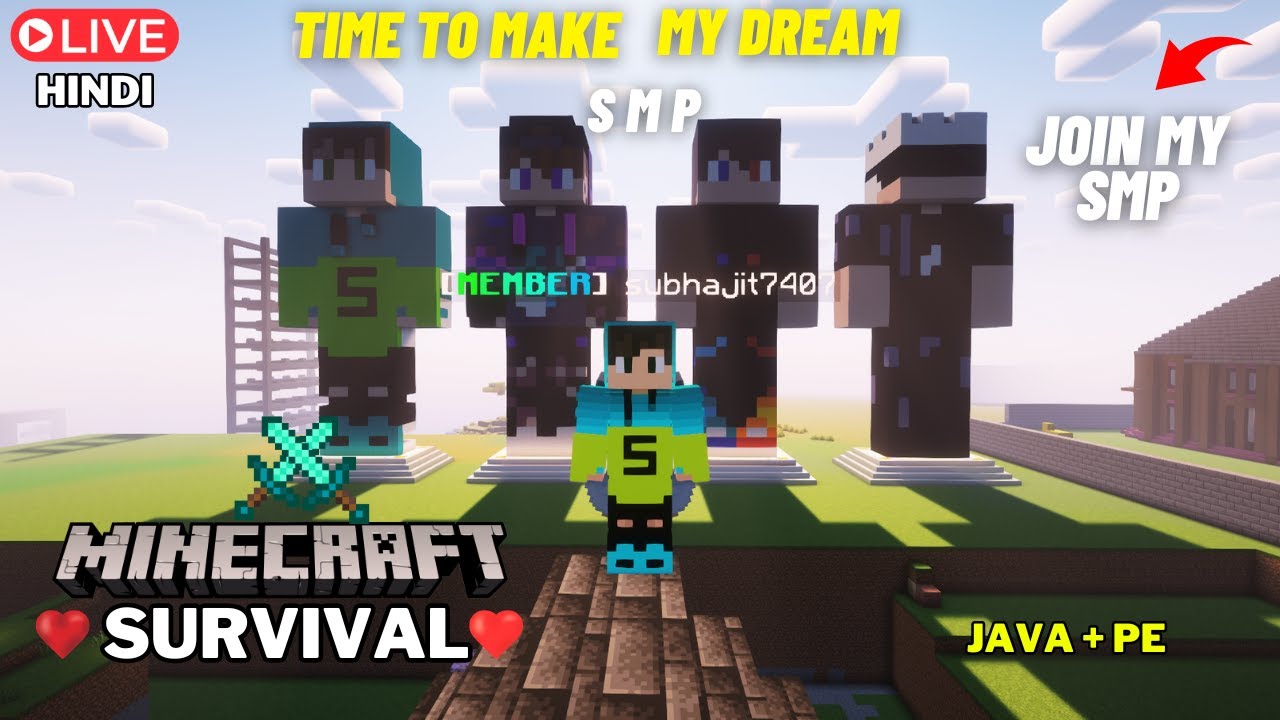 Minecraft Live || 24/7 Minecraft Smp || Minecraft Live Hindi || Java ...