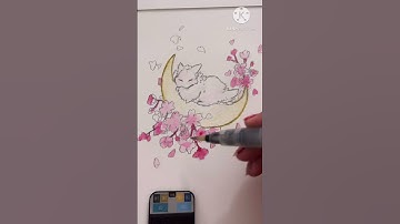 Cat sleeping in moon! #sketch #sleep #catslover #cats