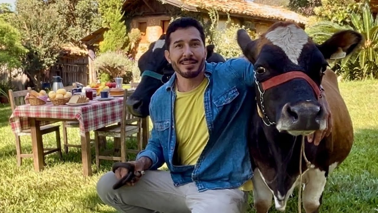 DIA DE CONHECER AS MINI VACAS E TOMAR UM CAFÉ DA MANHÃ COM OS VIZINHOS