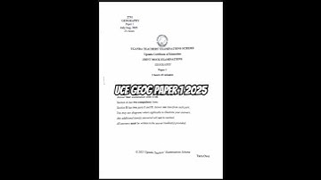 UCE JOINT MOCK GEOG PAPER 1 2025 #katedapp #exam #education