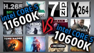 Intel I5 11600k Vs I5 10600k Benchmarks  15 Tests 