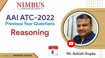 AAI ATC-2022 | Junior Executive  Previous Year Question | Reasoning | Live Session