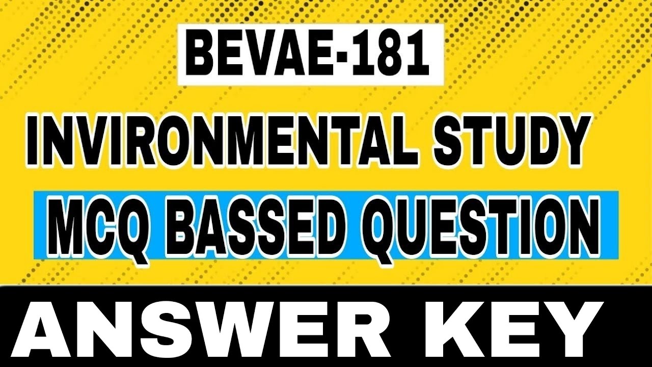BEVAE 181 Answer Key 2023 Answer Key Of BEVAE 181 JUNE 2023 Exam IGNOU ...