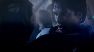 TVD 4x4 - Damon and Elena high on blood and dirty dancing at the frat party | Delena Scenes HD