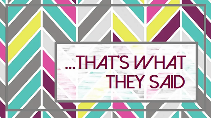 That's What They Said - Pastor Chris Sowards