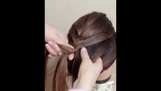 Low bun updo with braid. #shortvideo #hairstyles #bunhairstyles