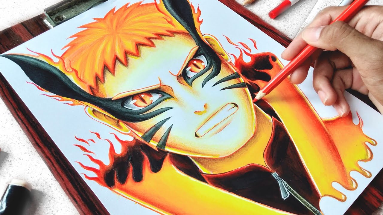 Drawing Naruto Final mode step by step ( Tutorial ) | Epic Colouring