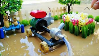 diy mini tractor diesel engine water pump | science project | mini creative | keepvilla