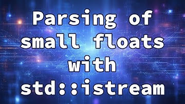 Parsing of small floats with std::istream