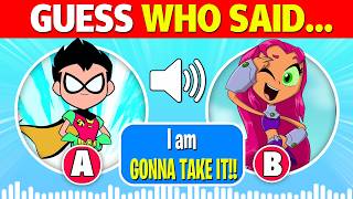 Who Said THAT Line?! Robin vs Starfire 🔊Teen Titans Movie Quiz – 99 % Fail! | Raven, Cyborg screenshot 3