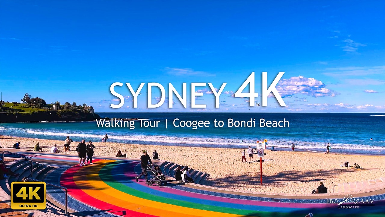 Sunset Coastal Walk from Coogee to Bondi Beach | Breathtaking Ocean Views | 4K