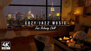 Cozy Jazz Music ☕ Relaxing Jazz Playlist in 4K Coffee Shop Ambience for Work, Study and Relaxation