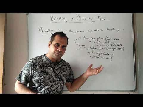 Principles of programming languages : Binding and binding time