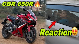 CBR 650R Akrapovic Pure Riding Sound 💥| Crazy Reactions on CBR 650R in Pune