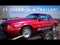 1993 electric currant red foxbody  former racecar timecapsule