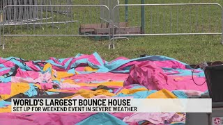 World's Largest Bounce House sets up for weekend in Ballston Spa