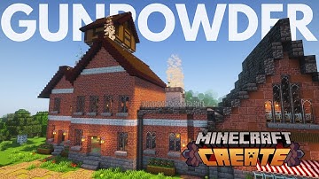 I Built a Create Mod Gunpowder Factory on Gearworks SMP! - Episode 3