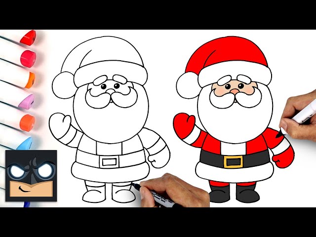 A Realistic Drawing of Santa Claus · Creative Fabrica