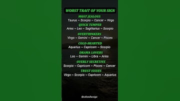 Worst Trait of Each Zodiac Sign | Astrology Facts | Zodiac Signs Truth #viral #shorts #zodiac #tarot