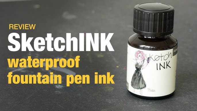 Waterproof ink for fountain pens 