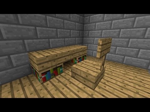How To Make A Desk In Minecraft Minecraft Desk Tutorial How To