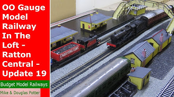 OO Gauge Model Railway In The Loft - Ratton Central - Station Layout & Trains Running - Update 19