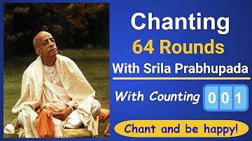 Srila Prabhupada Chanting Japa 64 rounds | Prabhupada Japa video with counting