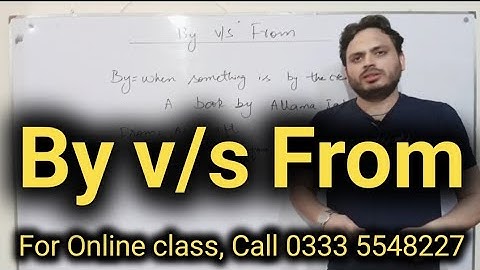 By v/s From | By Syed Ali Raza Kazmi