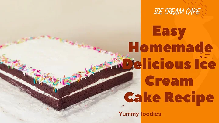 Easy Ice Cream Cake Recipe | Homemade Chocolate Ice Cream Birthday Dessert in 10 Minutes #cake