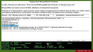 Deploy Run MongoDB On Podman