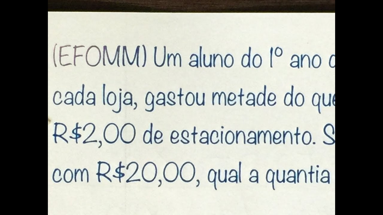 1000QMat | EXTRA - EFOMM - Revisão Fundamental - Equacionar problema impossible dream lyrics