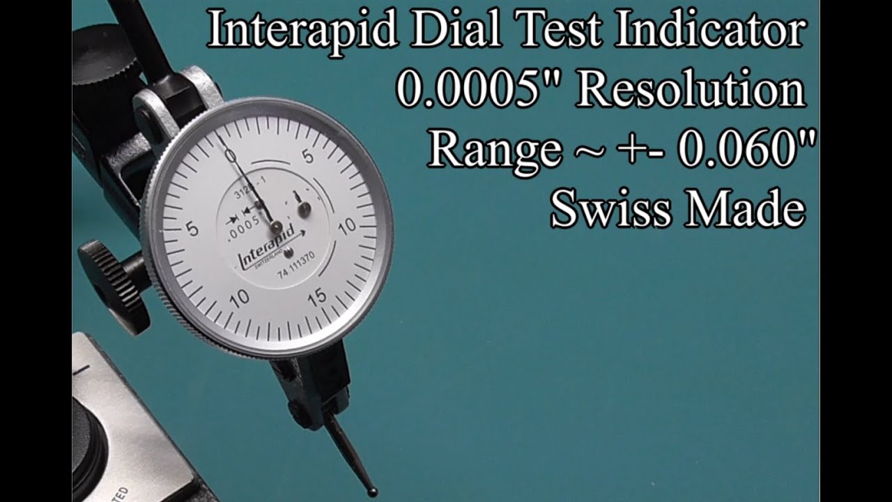 Interapid 1-1/2" Dial Test Horizontal Indicator #312b-1 74.111370-060" range 