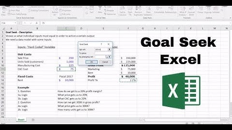 #Advanced Goal seek in excel 2016 || hindi/urdu