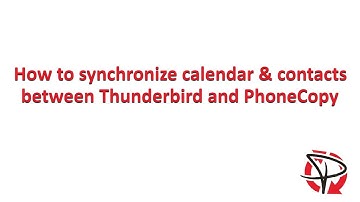How to synchronize calendar and contacts with Thunderbird