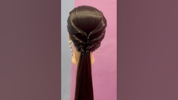 Cute easy hairstyles for long hair 😍✨ #hairstyle #shortsfeed #hair #shorts #longhair #goesviral #1m