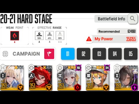 [NIKKE] 20-21 HARD STAGE | 356 155  CP