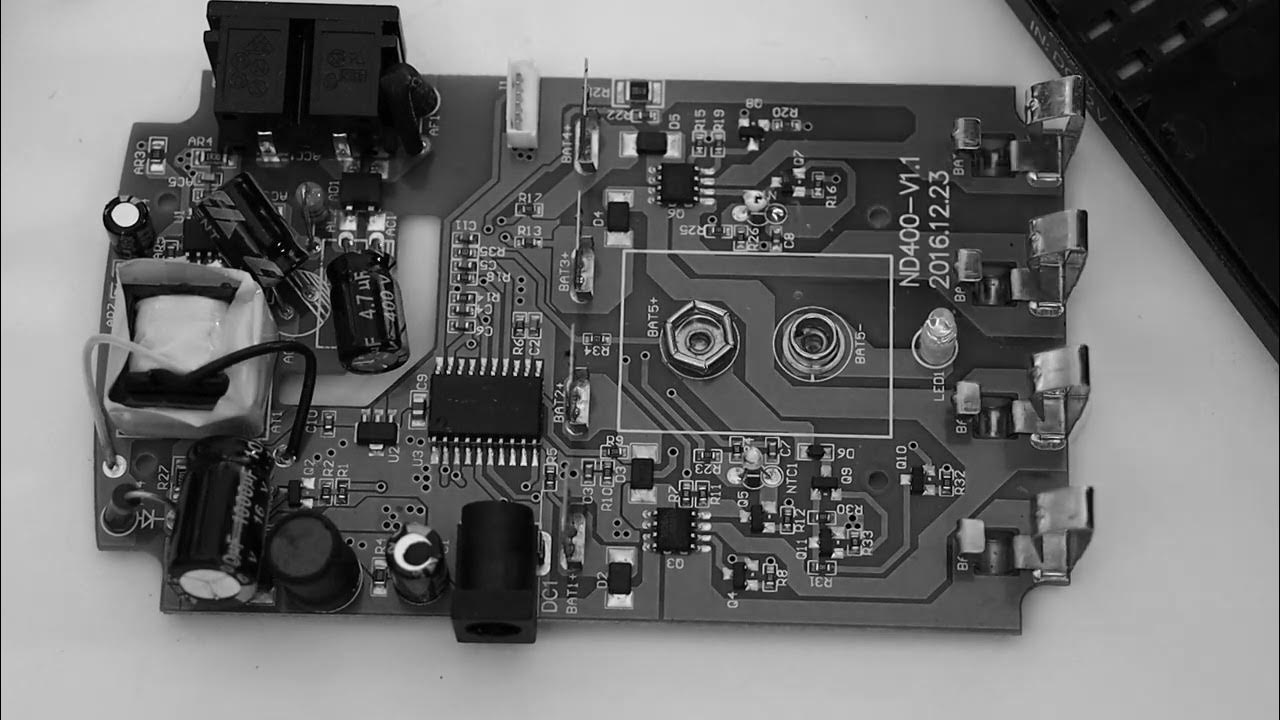 Close up of battery charger circuit boards YouTube