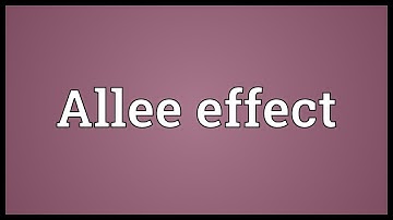 Allee effect Meaning