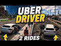 GTA 5 Uber Driver Gameplay | 2 Rides One Day 😱