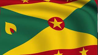 Grenada - Flying Flag Looped Video Background