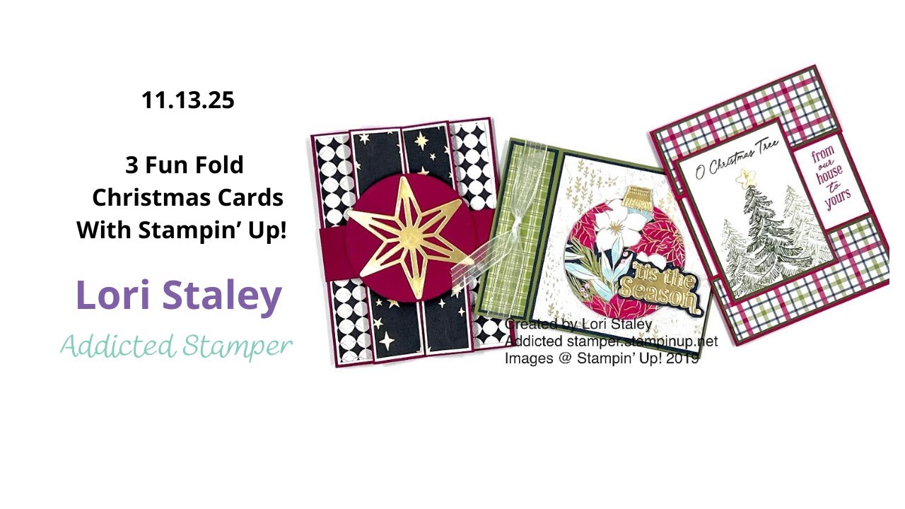 11.13.25 Fun Fold Christmas Cards with Stampin' Up! Products - YouTube