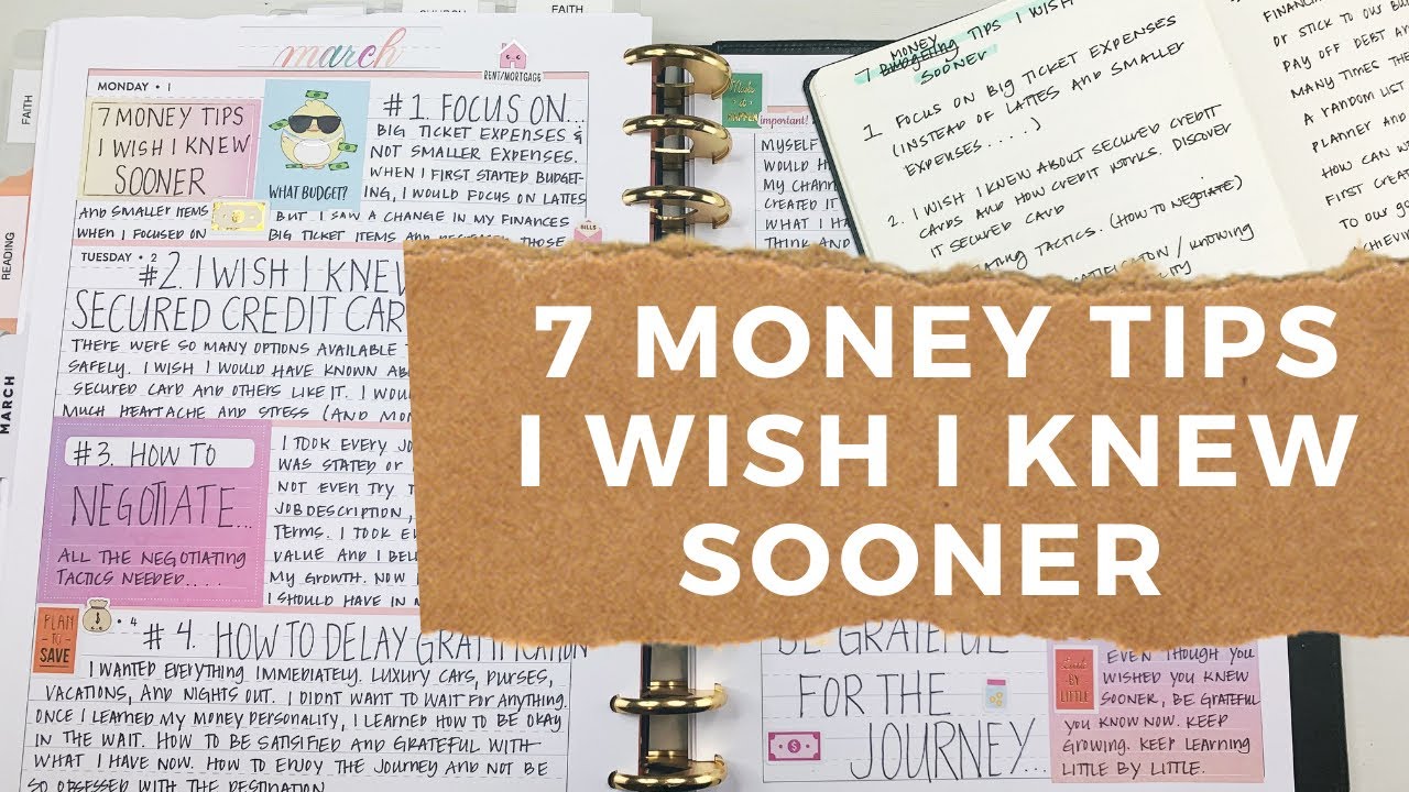 7 Money Tips I Wish I Would Have Known Sooner #moneytips