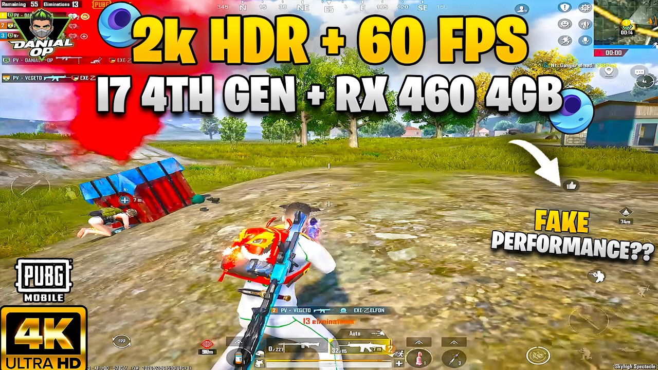 Может ли RX 460 4GB запускать 2K HDR? PUBG Mobile Gameloop 64-бит (i7 4-го поколения) | Разрешени...