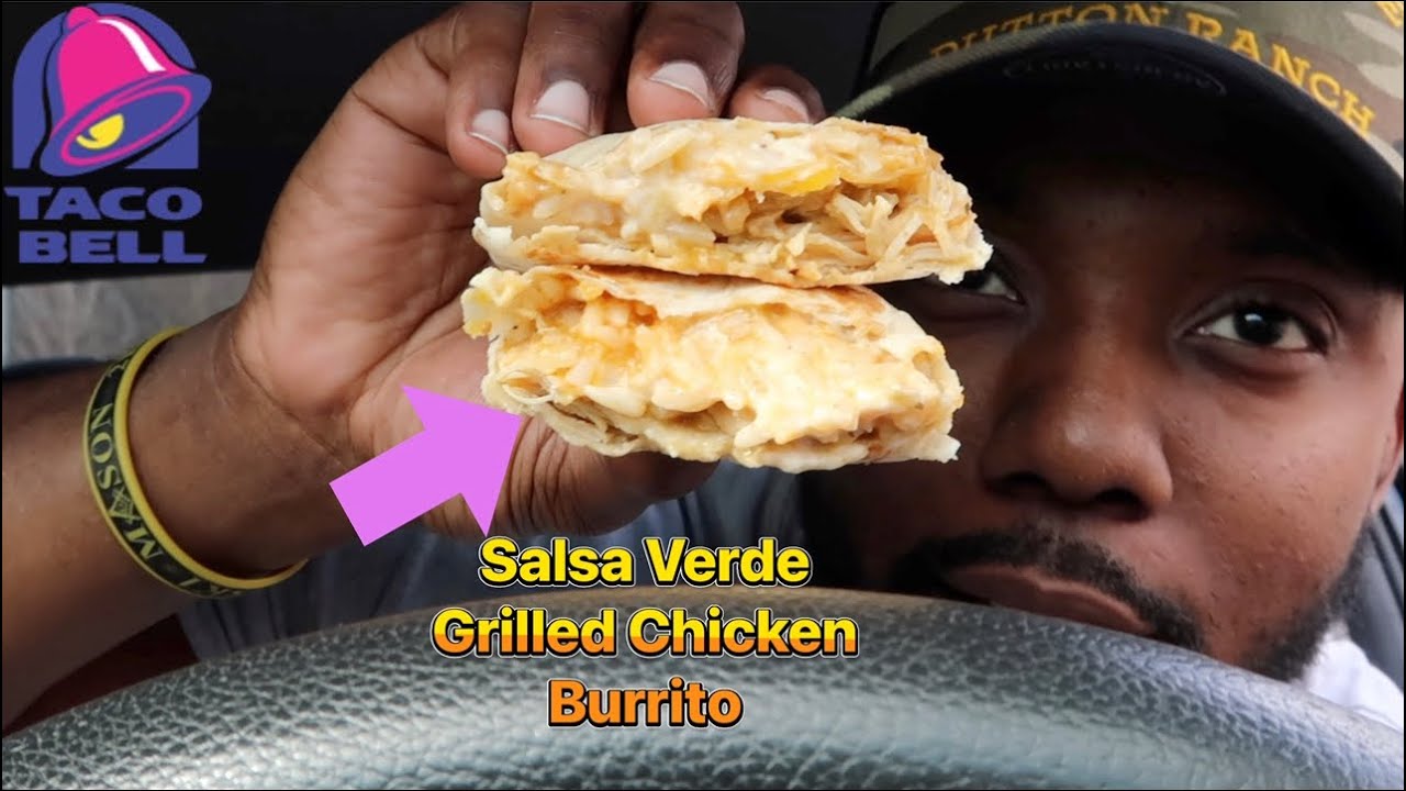 Taco Bell Salsa Verde Grilled Chicken Burrito Review! YouTube